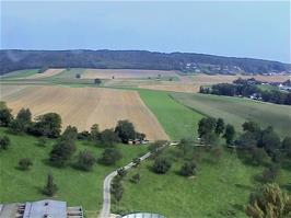 Wonderful views of the surrounding countryside from the tower of Mariastein-Rotberg Youth Hostel